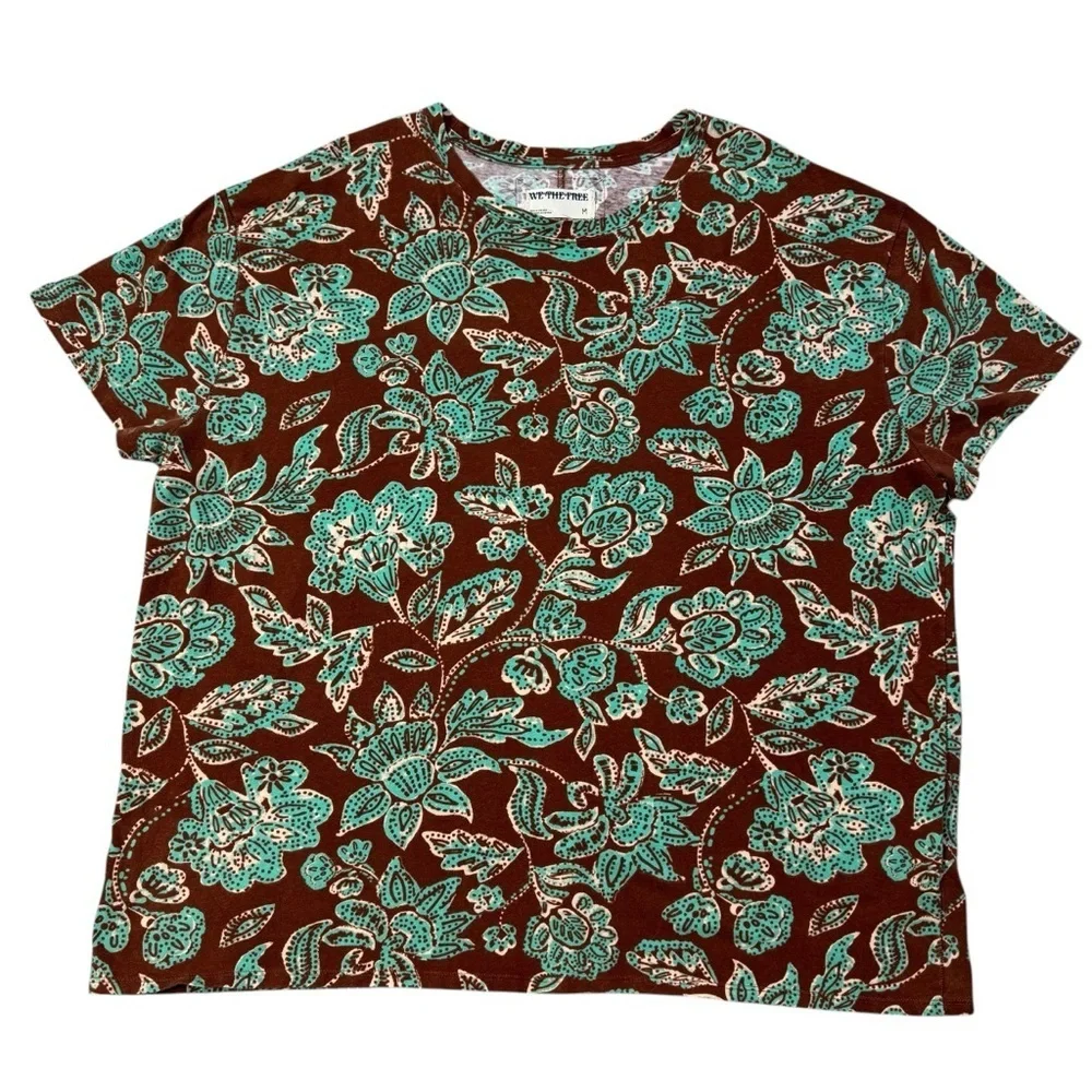 New Free People We The Free Nina Printed Tee Size M